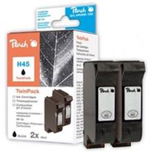 PEACH kompatibilní cartridge HP 51645A No.45 TwinPack, Black, Black, 2 x 44 ml