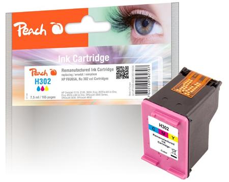 PEACH kompatibilní cartridge HP F6U65A, No 302,