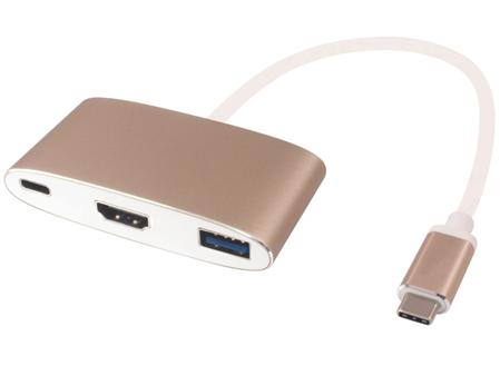 PremiumCord Převodník USB3.1 na HDMI + USB3.0 +