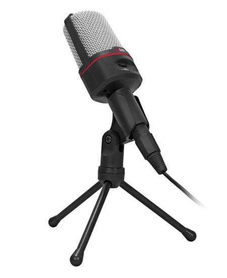 Stolní mikrofon C-TECH MIC-02, 3,5" stereo jack,