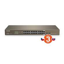 Tenda TEG1024F - 22-port Gigabit Ethernet Switch + 2x Combo SFP/RJ45, 10/100/1000 Mbps, Fanless, Rackmount, Kov