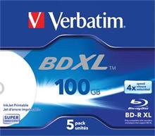 VERBATIM Blu-Ray XL 100 GB 4x Recordable 5pck/bal