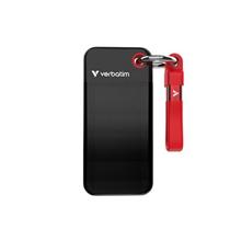 VERBATIM Pocket SSD 512GB, USB-C 3.2 Gen 2, černá/červená