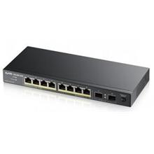 Zyxel GS1100-10HPv2, unmanage PoE 8x Gigabit, 2x Fiber Uplink, 120 Watt PoE