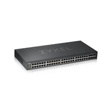 Zyxel GS1920-48v2, 48 Port Smart Managed Switch 48x Gigabit Copper and 4x Gigabit dual pers., hybird mode, standalone o