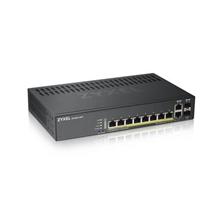 Zyxel GS1920-8HPv2, 10 Port Smart Managed Switch 8x Gigabit Copper and 2x Gigabit dual pers., hybird mode, standalone o