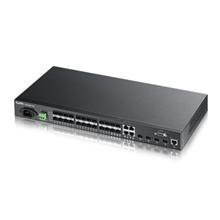 Zyxel XGS3600-26F, 26-port Fibre Metro Aggregation Gigabit switch, L2+, 24x Gigabit open SFP + 2x 10G SFP+ ports, QoS, 